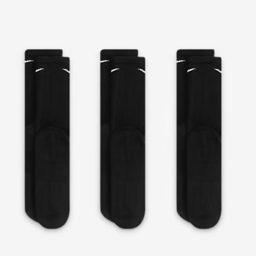NIKE 
Training Crew Socks (3 Pairs)
Nike Everyday Cushioned - Picture 4 of 12